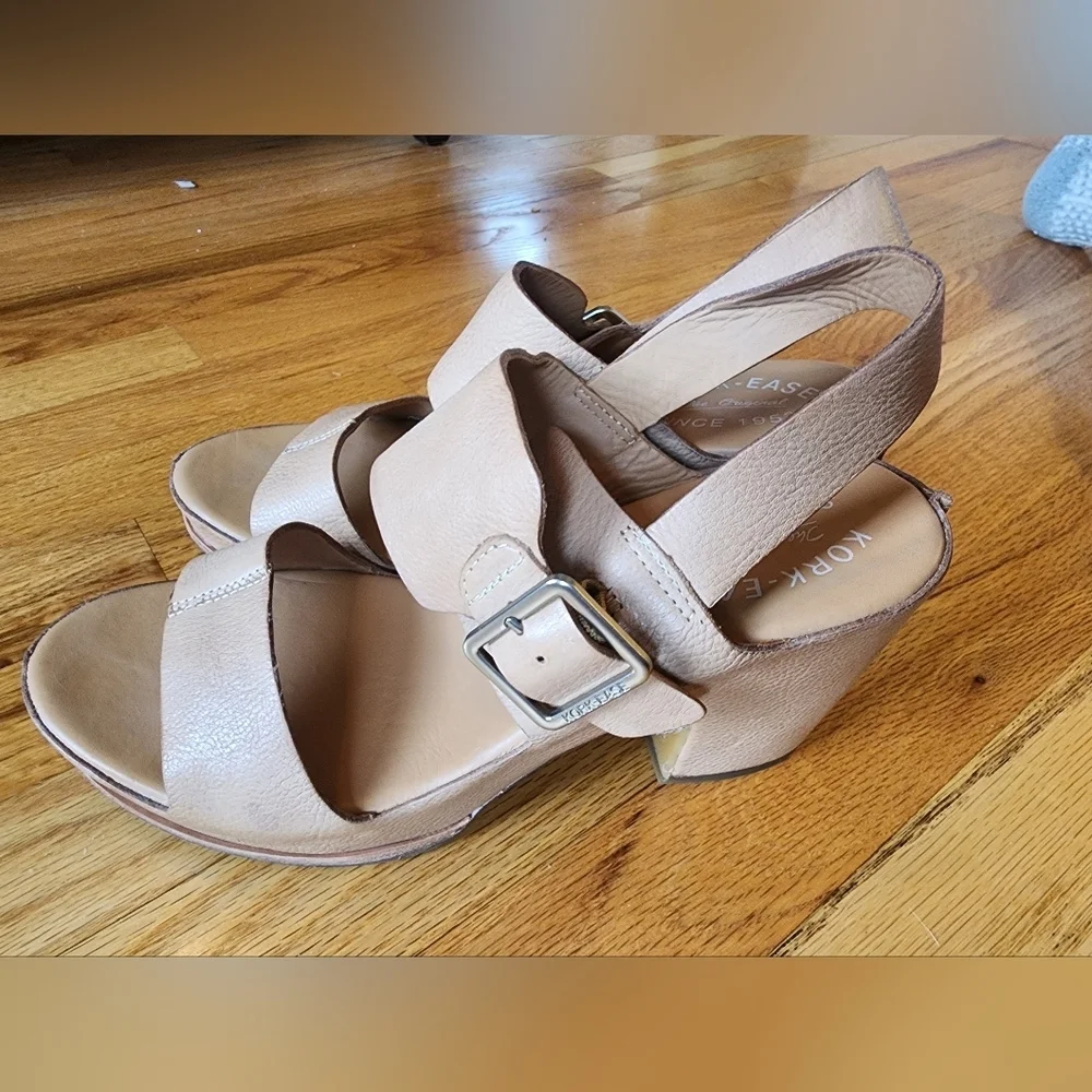 Kork-Ease San Carlos Tan Size 10 Leather Platform - Picture 7 of 9